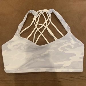 Lululemon Grey/White Camo Unpadded Sports Bra